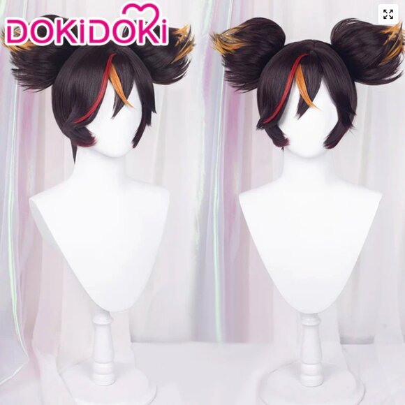 Game Genshin Impact XinYan Cosplay Wig Xin Yan Short Brown - Picture 2 of 6